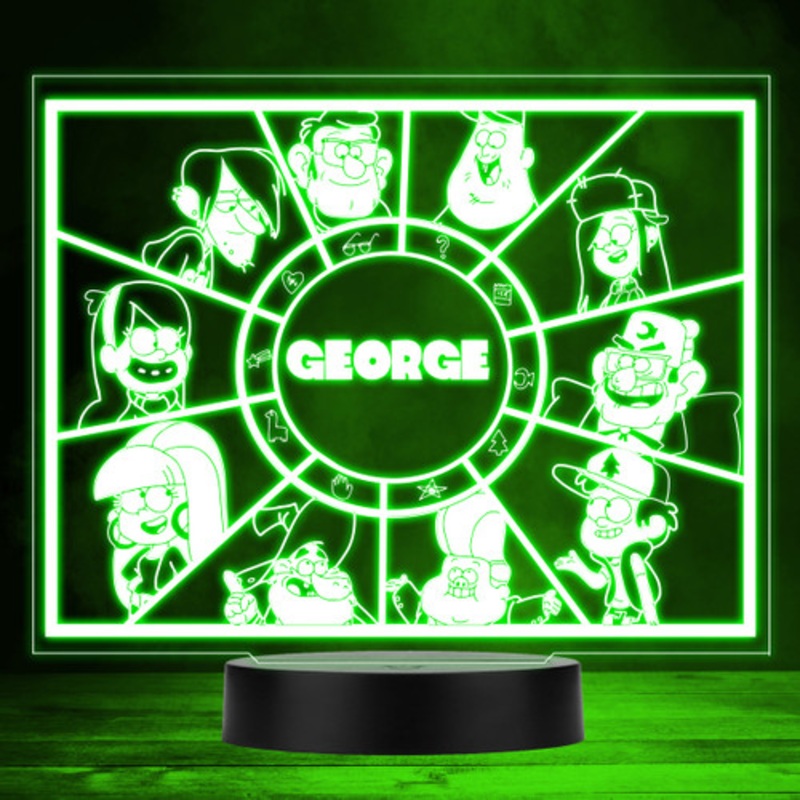 Gravity Falls Kids Cartoon Tv Show Personalised Gift Colour Changing Night Light – The Card Zoo