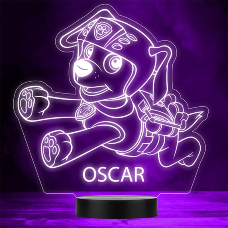 Kids Zuma Paw Patrol Personalised Gift Colour Changing LED Lamp Night Light – The Card Zoo