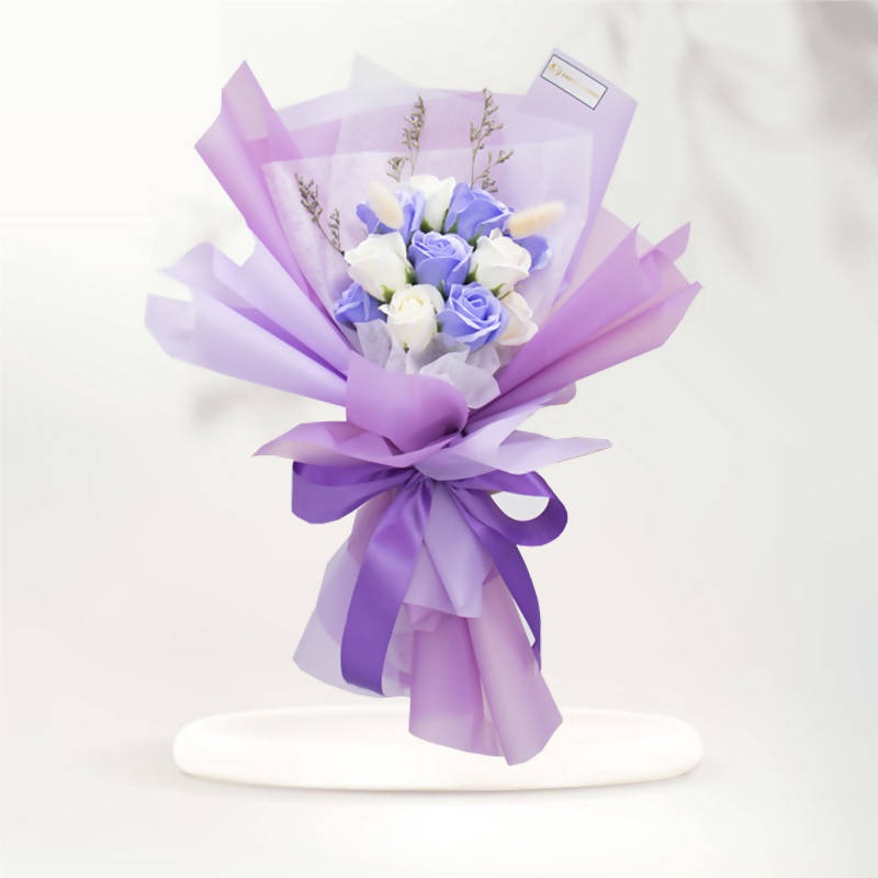 (Valentine’s Day 2022) Purple Passion Soap Rose Bouquet