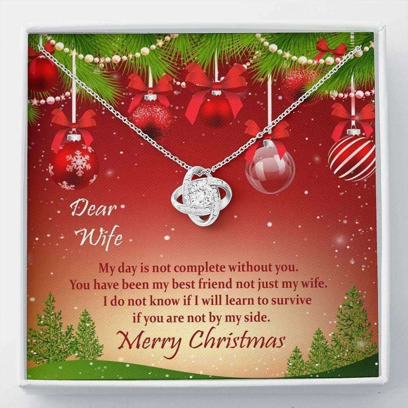 Wife Necklace, Wife Christmas Love Knot Necklace Jewelry Gift  My Best Friend And Wife!