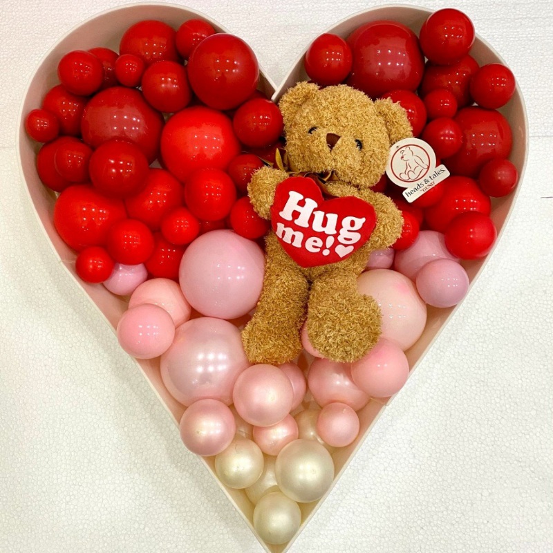 3D Heart Shape with Cute Bear