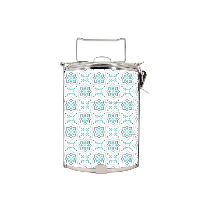 BDARI Tiffin Carrier – Green Tiles (Nationwide Delivery)