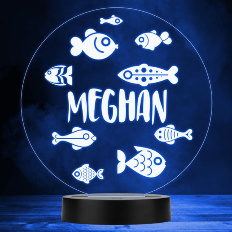 Cute Fish Tank Colour Changing Personalised Gift LED Lamp Night Light – The Card Zoo