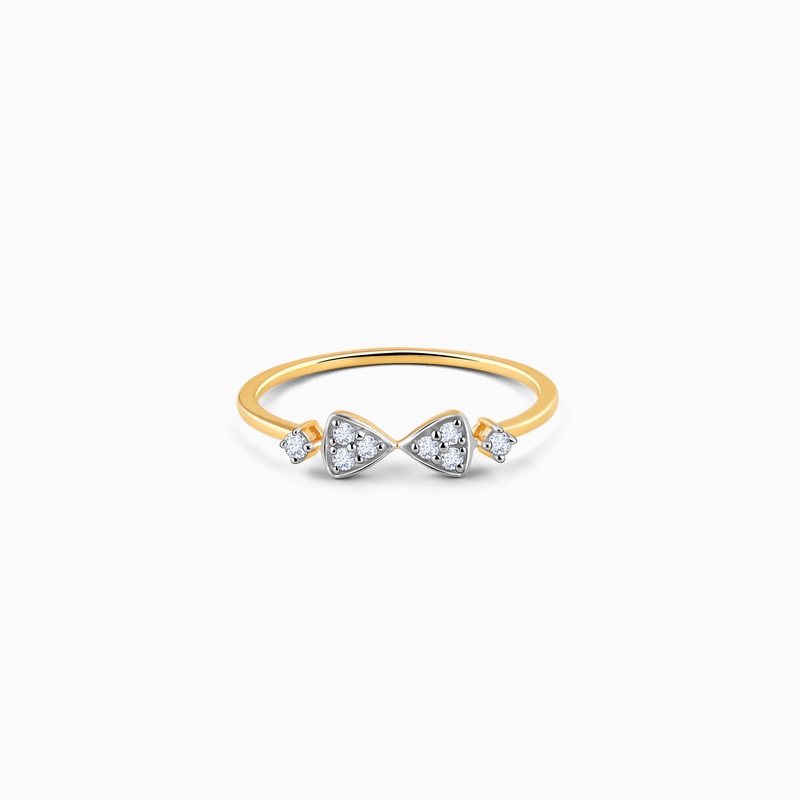 Gold Bow tie Diamond Ring