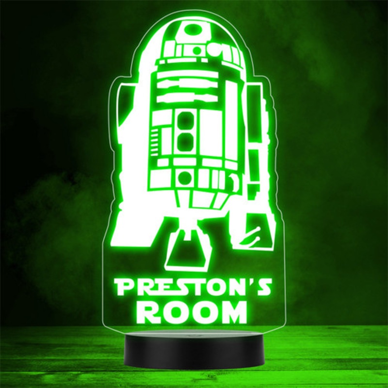 Star Wars R2-D2 Personalised Gift Colour Changing LED Lamp Night Light – The Card Zoo