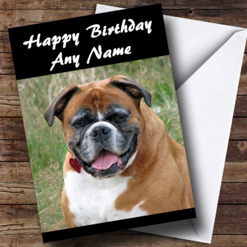 Big Boxer Dog Personalised Birthday Card – The Card Zoo