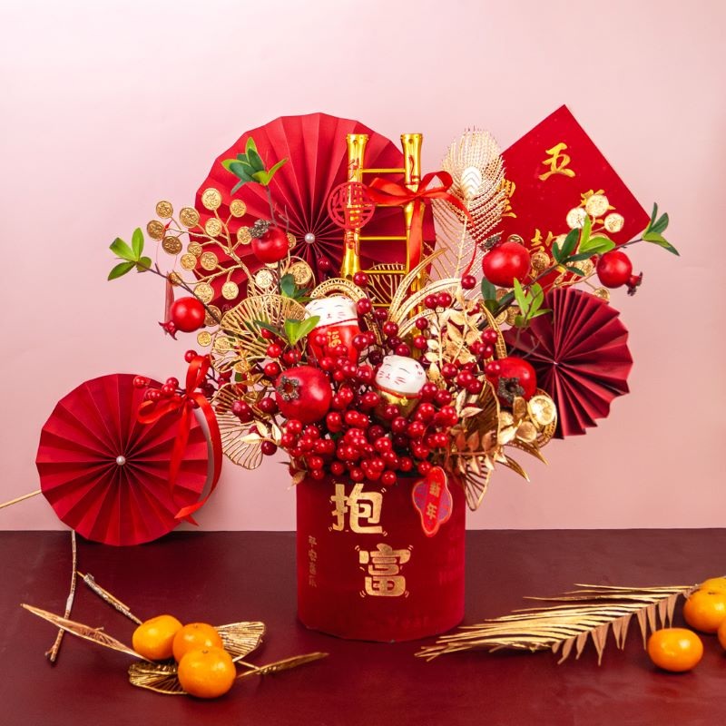CNY Hampers & Gifts 2025 xn xing sh chng (Wishes Come True) Flower Box