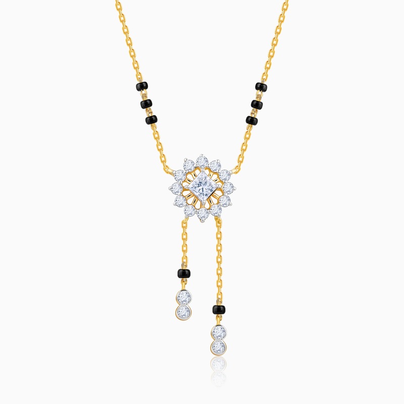 Gold Triparna Lab Grown Diamond Mangalsutra