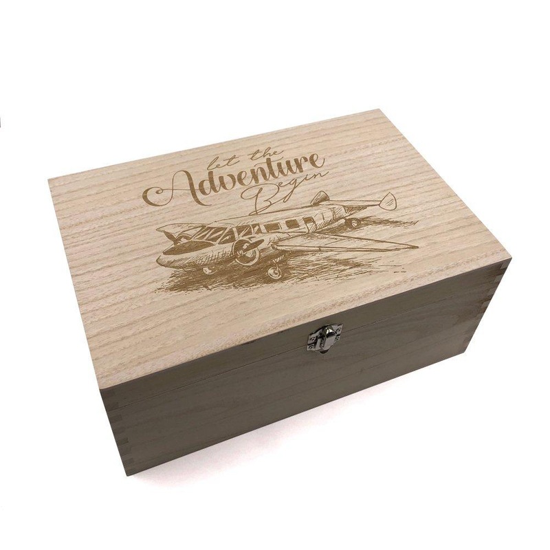 Large Travel Adventure Keepsake Box