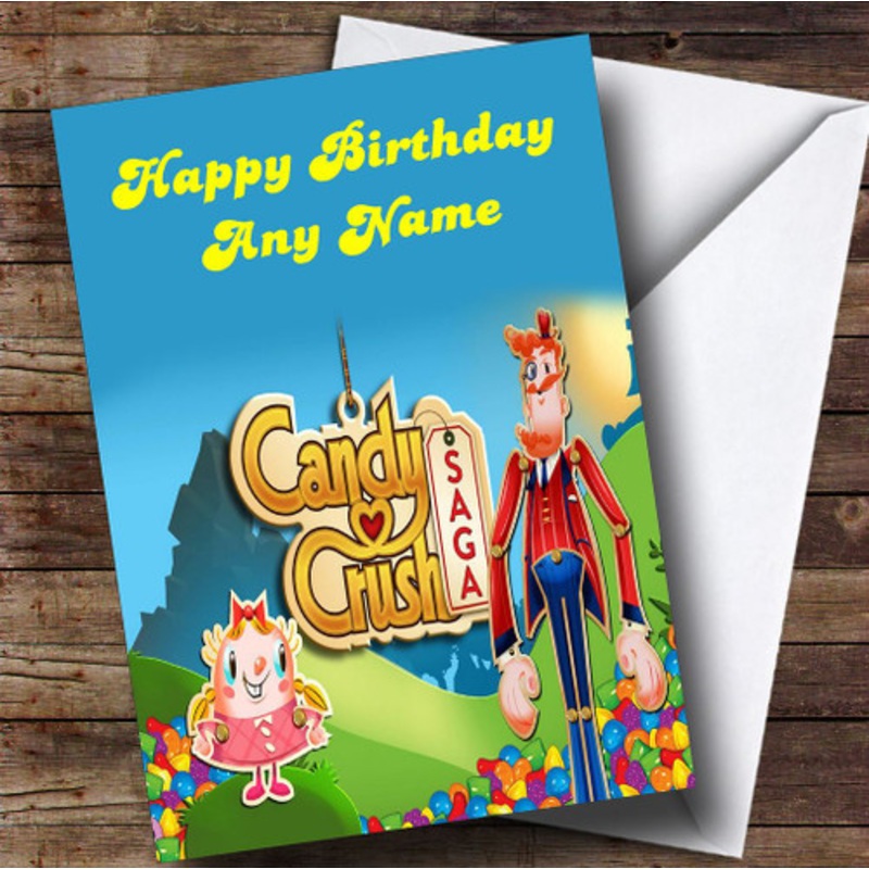 Funny Candy Crush Saga Personalised Birthday Card – The Card Zoo