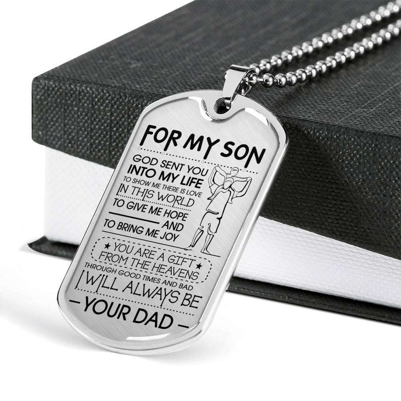 Son Dog Tag, Dog Tag For Son, Gift For Son, Son Necklace, Father And Son Dog Tag-17
